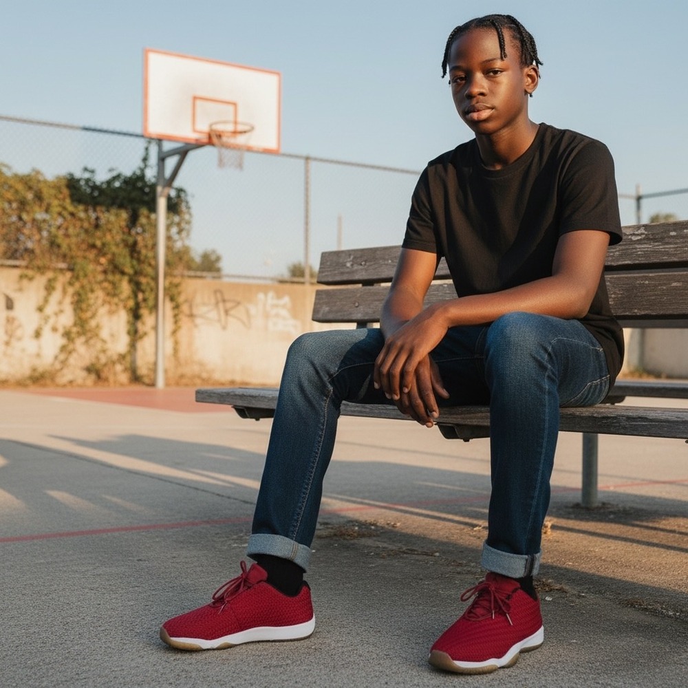 Jordan Future Low University Red Woven Gum Sole Mens 5.5 / Youth‎ 7Y